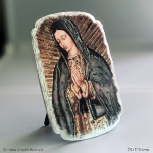 Our Lady of Guadalupe Image - 7.5" Catholic Resin Tile Frame