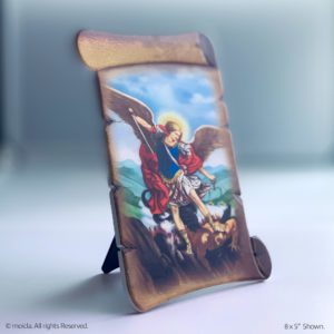 Saint Michael Archangel Image - 8" Catholic Resin Tile Frame