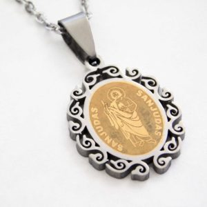 San Jude Stainless Steel Pendant Necklace