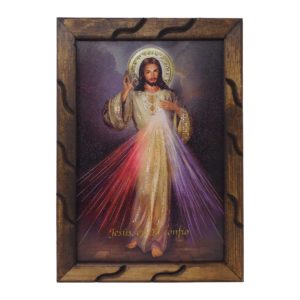 ValuueMax™ Divine Mercy Image, Similar to an Oil Painting, on a 18 Inch Rustic Frame