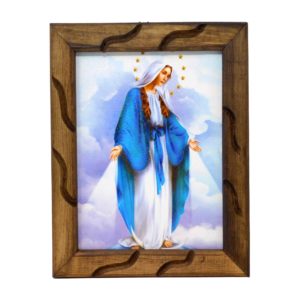 ValuueMax™ Our Lady of Grace Image, Similar to an Oil Painting, on a 12 Inch Rustic Frame
