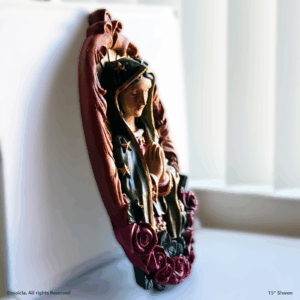 Our Lady of Guadalupe Resin Statue - 15" Catholic Wall Figurine | Virgen Guadalupe, Figura Catolica - Estatua de Resina
