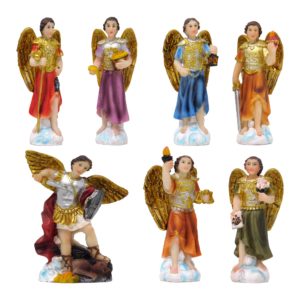 ValuueMax™ 7 Archangels Statues Set, Finely Detailed Resin, 3 Inch Tall Figurine