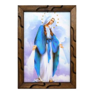 ValuueMax™ Our Lady of Grace Image, Similar to an Oil Painting, on a 18 Inch Rustic Frame