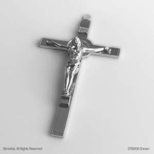 Saint Benedict Silver Grey Tone Crucifix - 8 Inches Catholic Cross