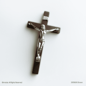 6 Inch Crucifix Red Tone - Wall Hanging Catholic Cross