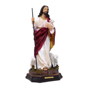 The Good Shepherd Resin Statue - 12 Inches Tall Catholic Figurine