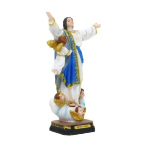 Our Lady of Assumption Resin Statue - 8" Catholic Figurine | Virgen de La Asuncion, Figura Catolica - Estatua de Resina