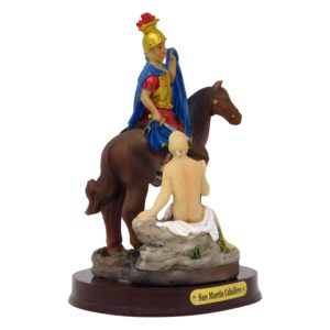ValuueMax™ Saint Martin Caballero Statue, Finely Detailed Resin, 5 Inch Tall Figurine
