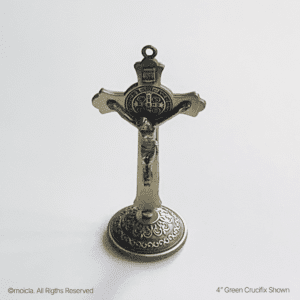 Saint Benedict Crucifix Sticky Base – 4 Inch Catholic Cross