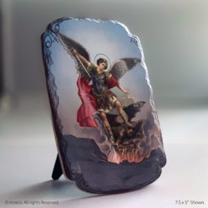 Saint Michael Archangel Image - 7.5" Catholic Resin Frame
