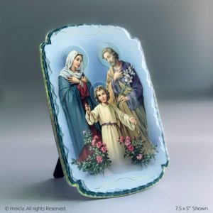 The Holy Family Image - 7.5 in.Catholic Resin Tile Frame