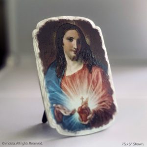 Sacred Heart of Jesus Image - 7.5" Catholic Resin Frame