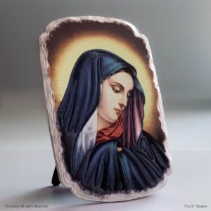 Our Lady of Sorrows Image - 7.5" Catholic Resin Frame