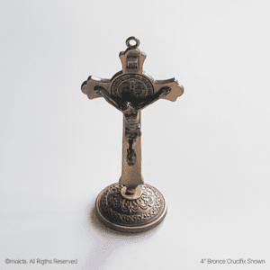 Saint Benedict Crucifix Sticky Base – 4 in. Catholic Cross