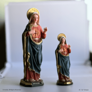 Immaculate Heart of Mary Resin Statue – Catholic Figurine