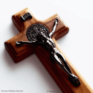 Saint Benedict Wooden Cross - 4" Catholic Home Decor