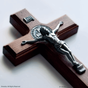 Saint Benedict Wooden Cross - 8.5" Catholic Home Decor