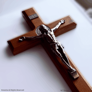 Saint Benedict Wooden Cross - 16" Catholic Home Decor